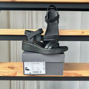Black ECCO Flowt Wedge LX Sandal - Size 7-7.5